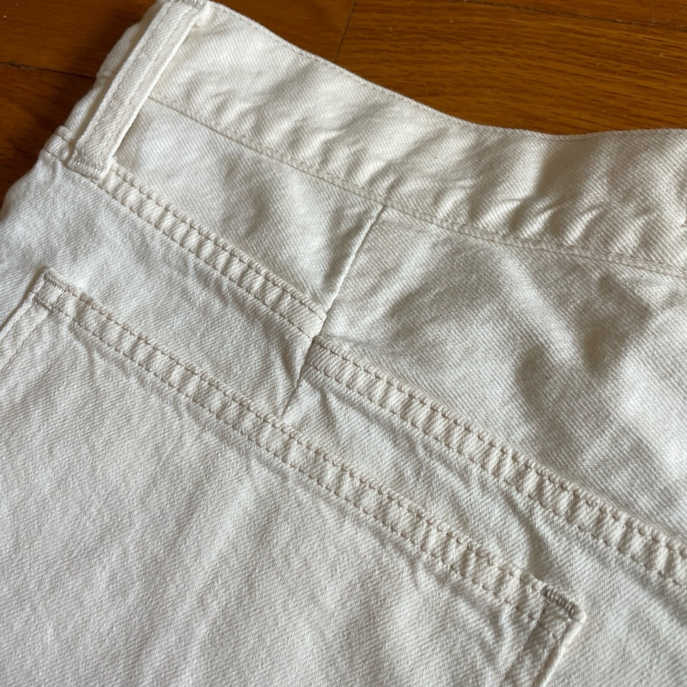 NWT Madewell Women’s High-Waist Button-Front Canvas Shorts Mid-Length Size 30 - Picture 6 of 10